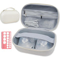 Sarlar wearable breast pump bag carrying case front view showing sleek black water-resistant hard shell