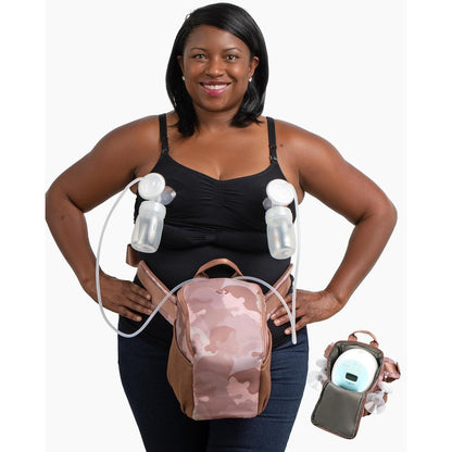 Idaho Jones Pump-A-Porter Portable Breast Pump Bag front view in black color.