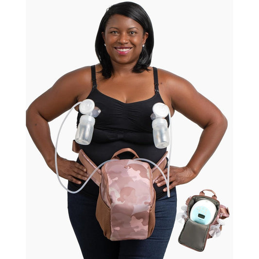 Idaho Jones Pump-A-Porter Portable Breast Pump Bag front view in black color.