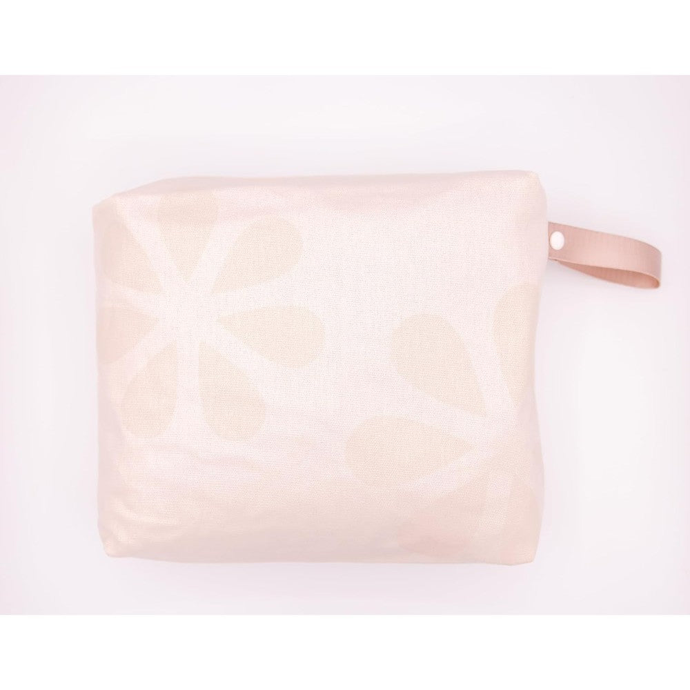 Boobie Brands Pump Parts Bag front view showing light pink floral pattern