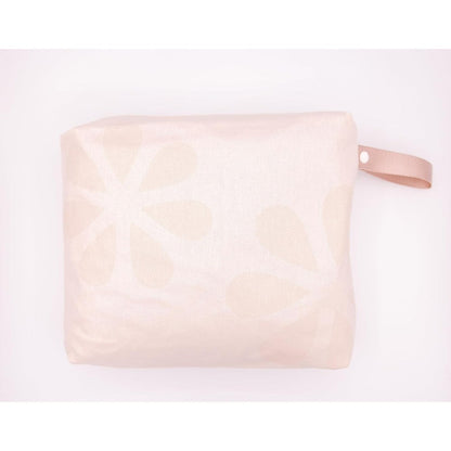 Boobie Brands Pump Parts Bag front view showing light pink floral pattern