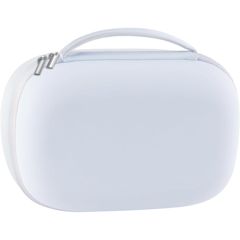 Gowing wearable breast pump carrying bag white front view showing durable hard shell exterior protective case.