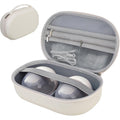 Damero wearable breast pump bag front view showing the sleek grey hard shell travel case.