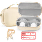 Bjabtan wearable breast pump storage case front view showing black waterproof hard shell exterior