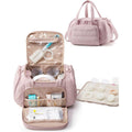 Marscamd quilted breast pump bag front view showing pink water-resistant fabric and premium handles.