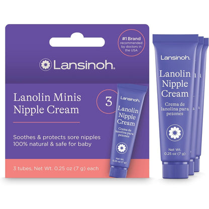 Lansinoh Lanolin Nipple Cream 3 pack front view