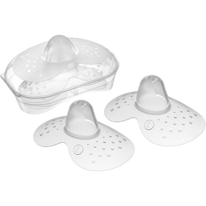 MAM Breastfeeding Nipple Shields with Sterilizing Storage Case front view