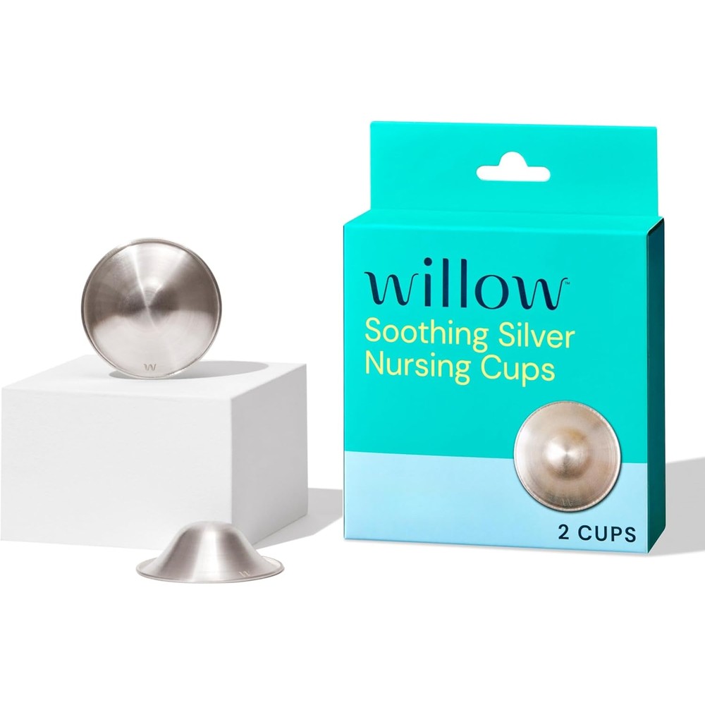 Willow Soothing Silver Nursing Cups 2 pack front view for breastfeeding