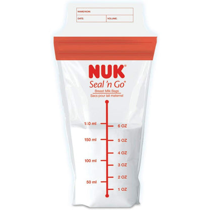 NUK Simply Natural Seal N Go Breast Milk Bags front view packaging