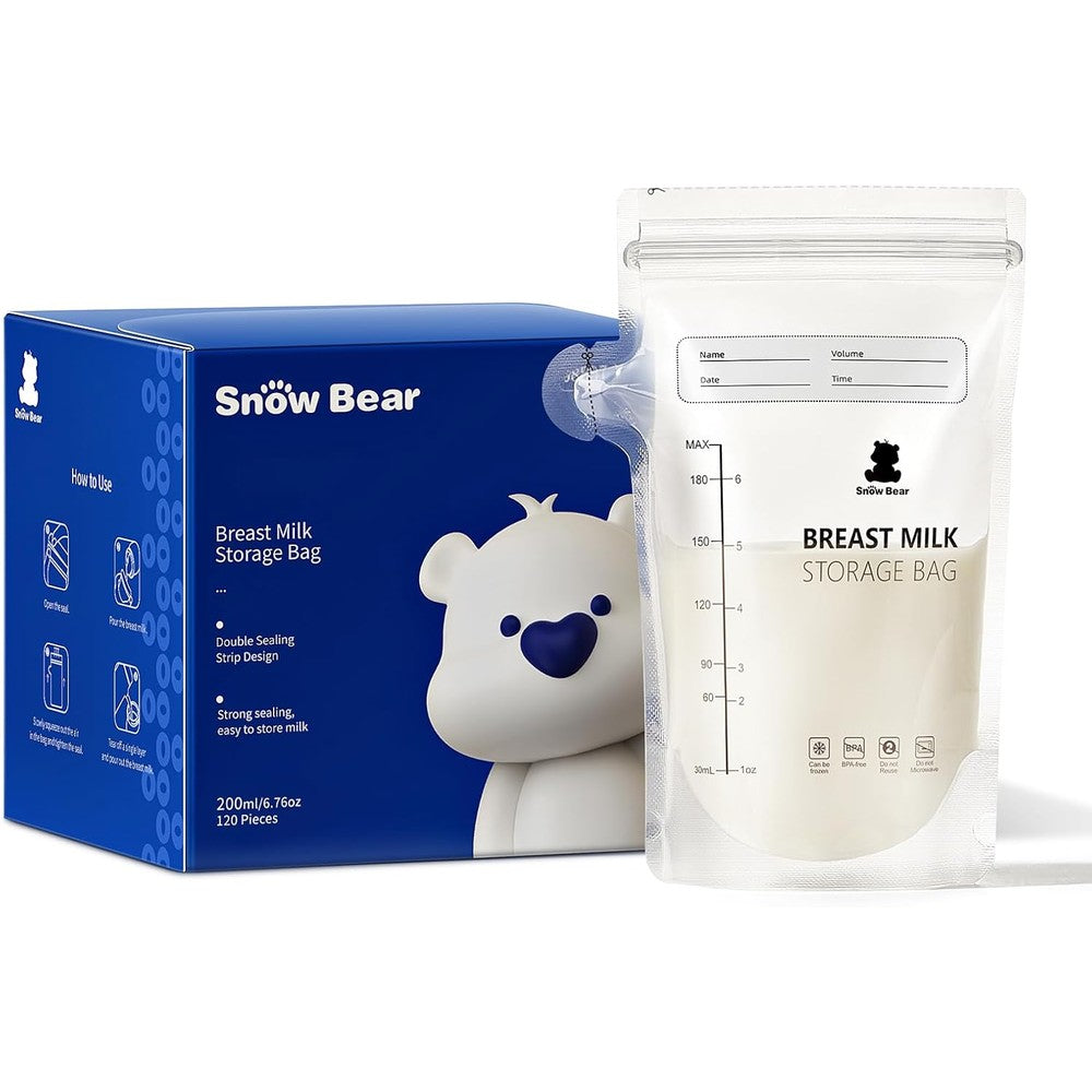 Snow Bear breastmilk storage bags box front view