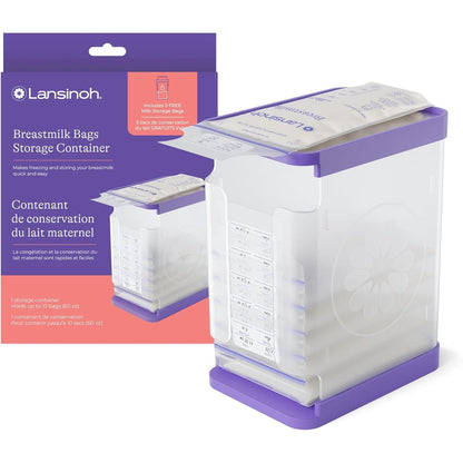 Lansinoh Breastmilk Storage Container with Quick-Freeze Tray front view