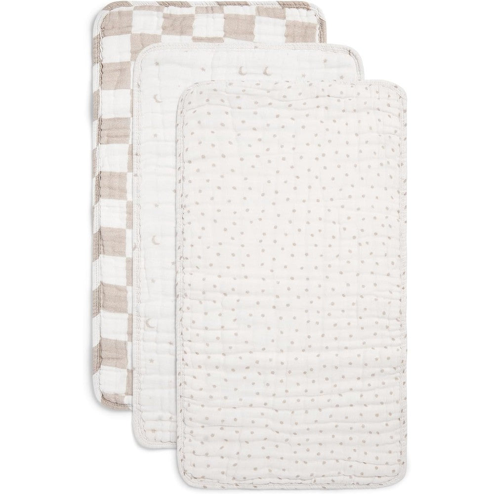 Nana Baby Organics muslin burp cloths front view