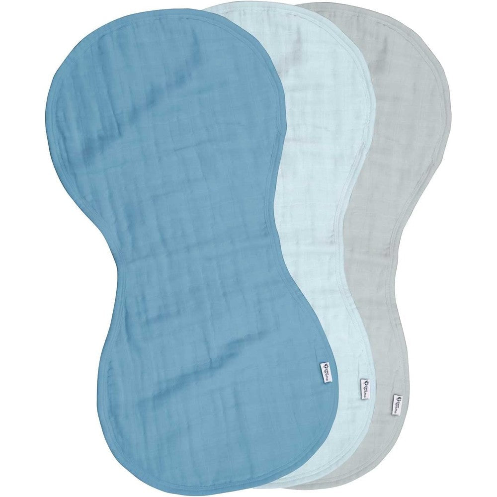 Green Sprouts organic cotton muslin burp cloths 3 pack front view