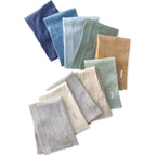 Butterblu Bailey 10-Pack Organic Cotton Burp Cloths front view showing premium seafoam terra rainbow patterns.