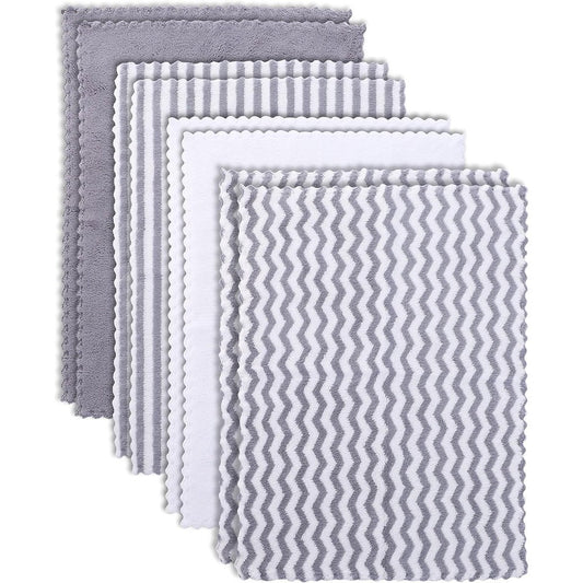 Bamboo Queen 8 pack baby burp cloths front view