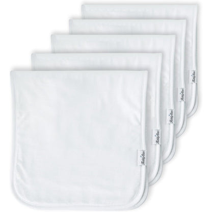 KiddyStar 5-pack organic cotton baby burp cloths front view