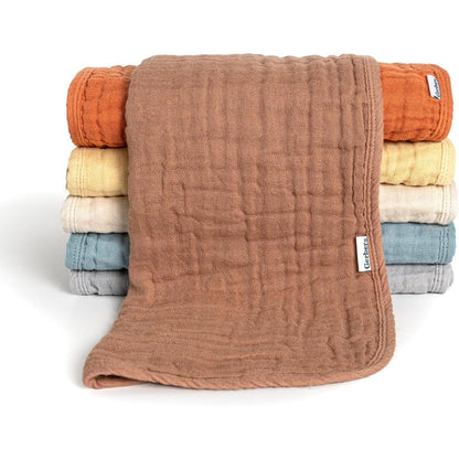 Gerber baby unisex muslin burp cloths six pack front view