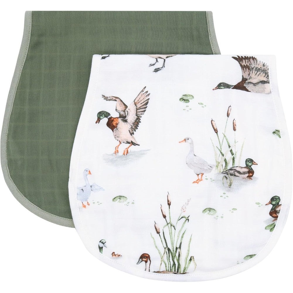 LifeTree muslin baby burp cloths two pack front view