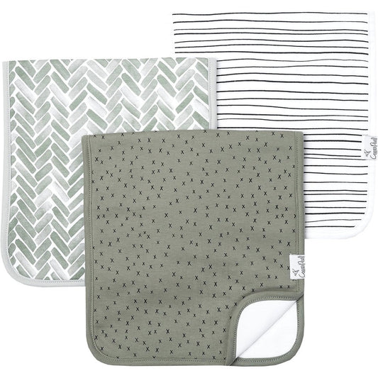 Copper Pearl premium baby burp cloths Alta set front view