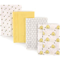 Hudson Baby unisex cotton flannel burp cloths bee pattern front view