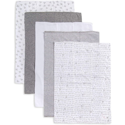 Burt's Bees Baby organic cotton burp cloths 5-pack front view