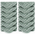 Spotted Play Muslin Baby Burp Cloths front view showing premium green cotton fabric texture.