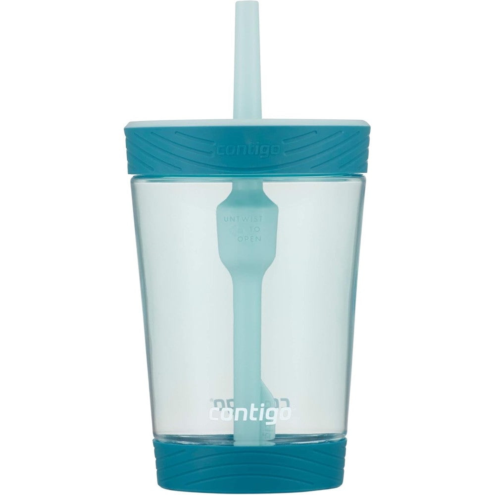 Contigo Kids Spill Proof Tumbler Straw Honeydew front view premium leakproof kids water bottle
