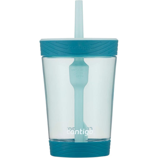 Contigo Kids Spill Proof Tumbler Straw Honeydew front view premium leakproof kids water bottle