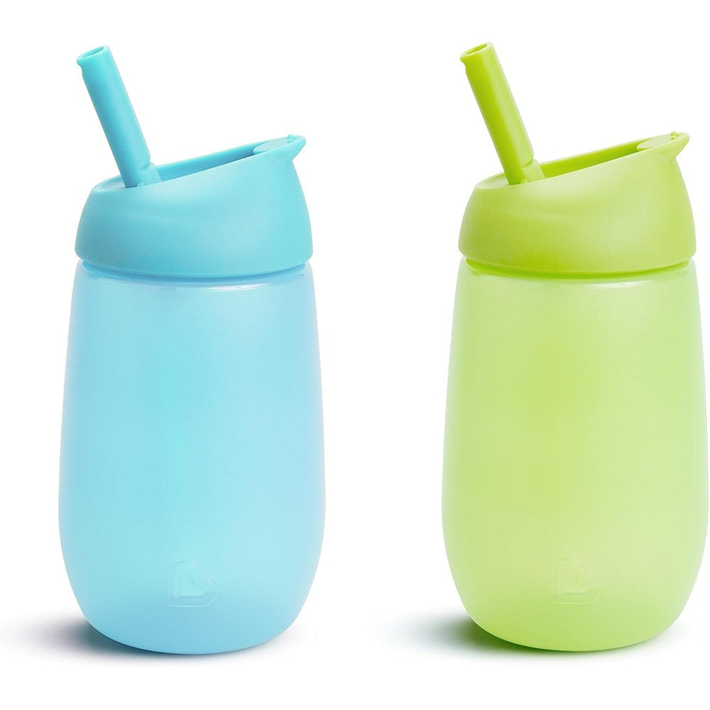 Munchkin Simple Clean Straw Cup 2 pack front view on a clean background.