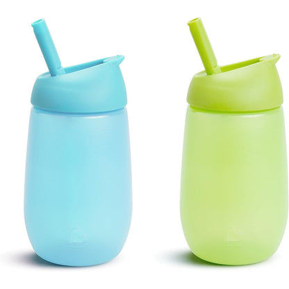 Munchkin Simple Clean Straw Cup 2 pack front view on a clean background.