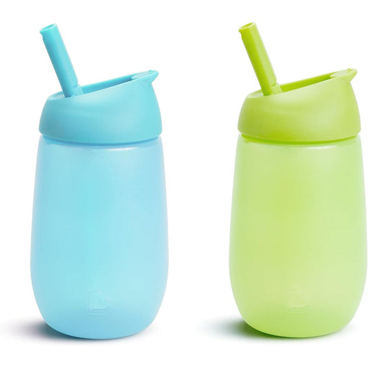 Munchkin Simple Clean Straw Cup 2 pack front view on a clean background.
