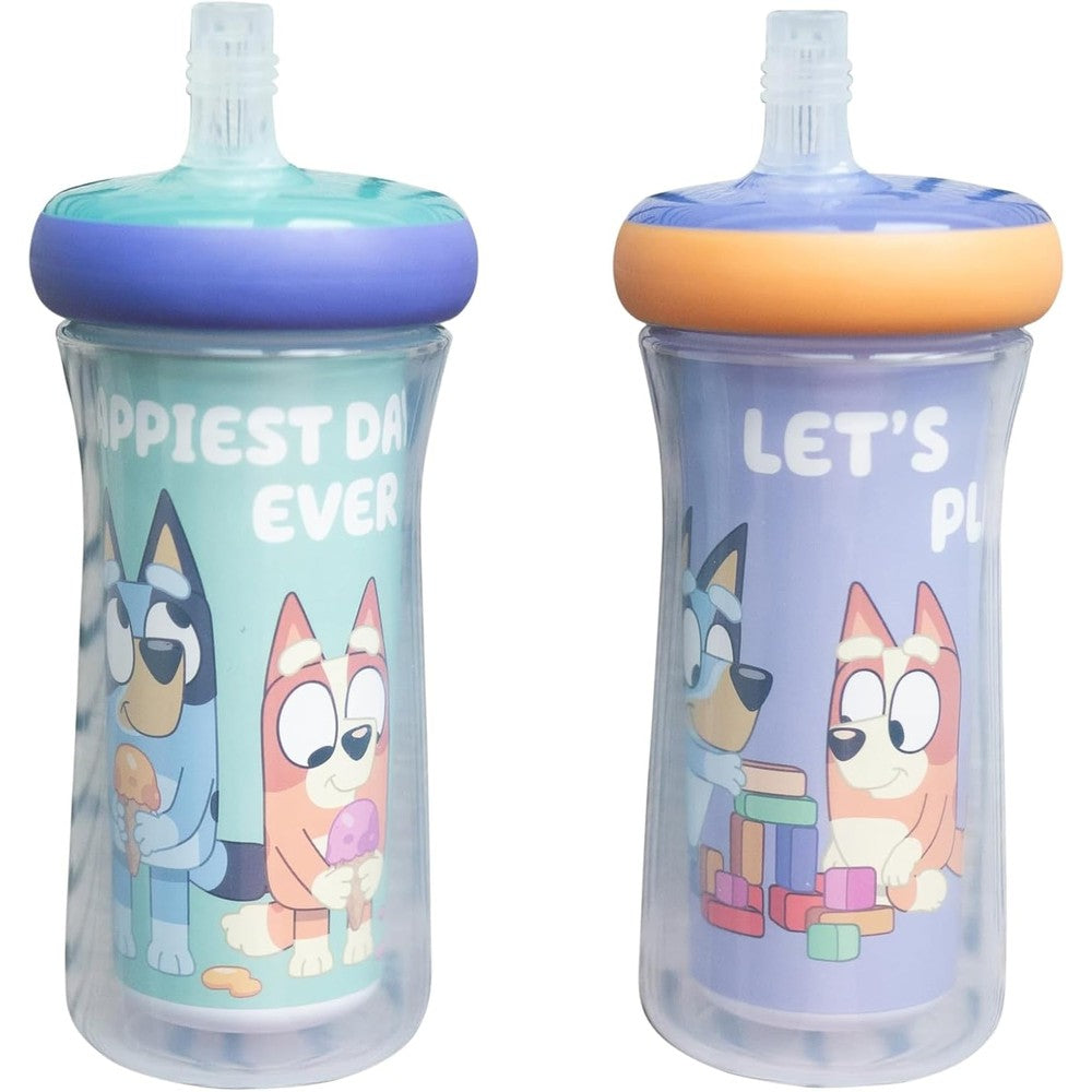 The First Years Bluey insulated straw cup front view for toddlers