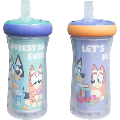The First Years Bluey insulated straw cup front view for toddlers