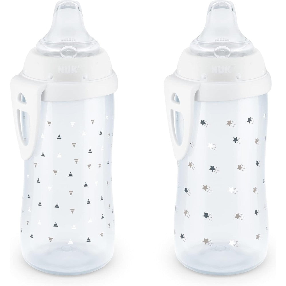 NUK Active Sippy Cup front view showing the white star pattern from the Timeless Collection
