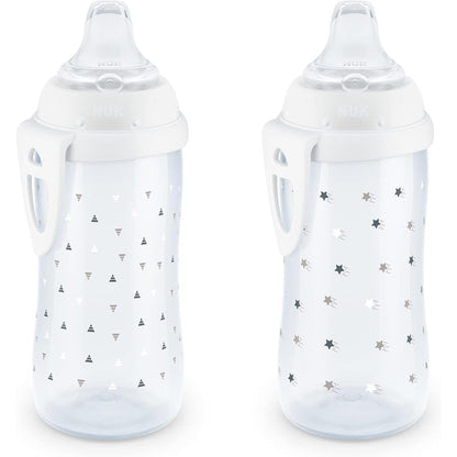 NUK Active Sippy Cup front view showing the white star pattern from the Timeless Collection
