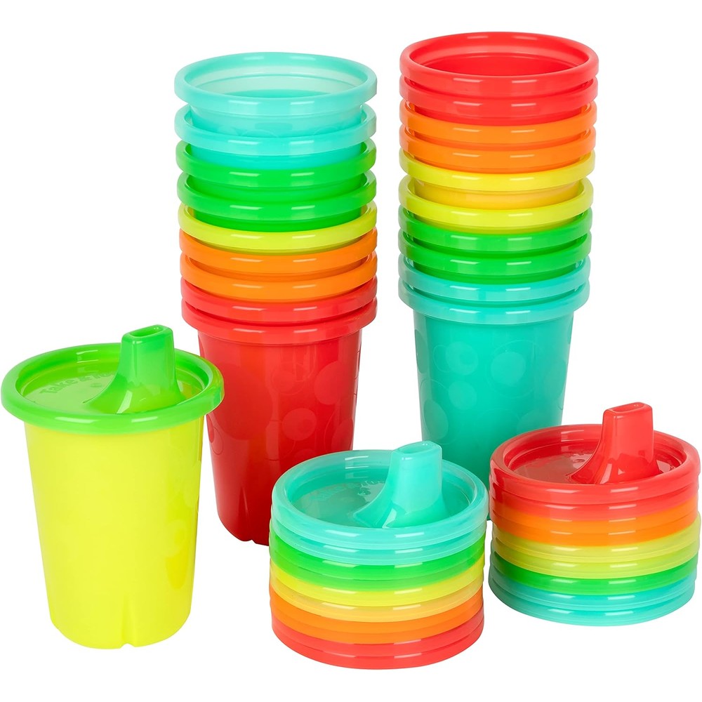 The First Years Take and Toss sippy cups front view rainbow color pack