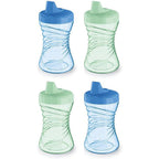 NUK Fun Grips Hard Spout Sippy Cup front view showing four pack set for toddlers