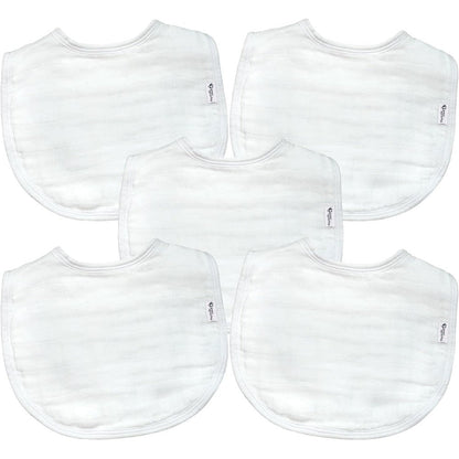 Green Sprouts organic cotton muslin bibs front view