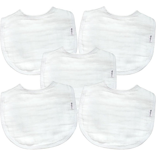 Green Sprouts organic cotton muslin bibs front view