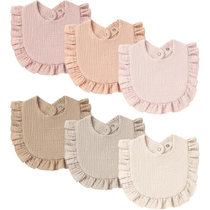 MairMore Baby Muslin Bandana Drool Bibs 8 Pack Front View