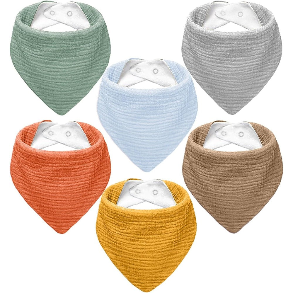 Nisxabebe muslin baby bandana bibs front view