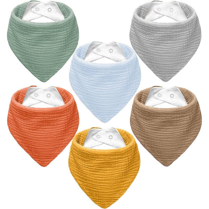 Nisxabebe muslin baby bandana bibs front view