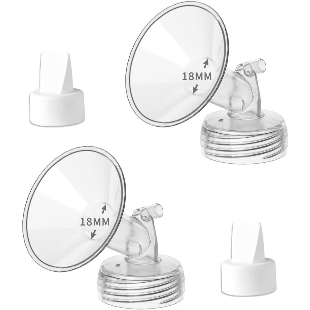 Moomentaneous 18mm flange and duckbill valve set front view