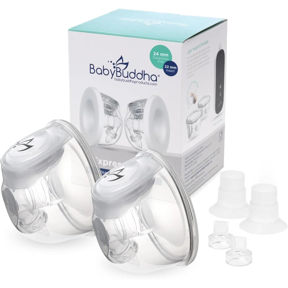 BabyBuddha hands free milk collection cups front view