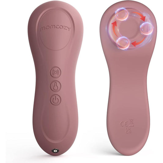 Momcozy Kneading Lactation Massager dusty rose front view