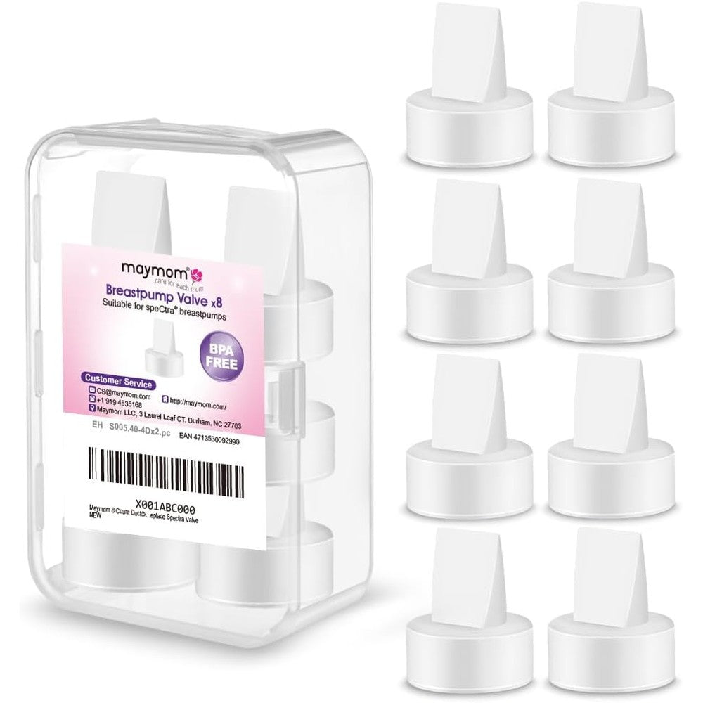 Maymom 8 Count Duckbill Valves for Spectra breast pump front view