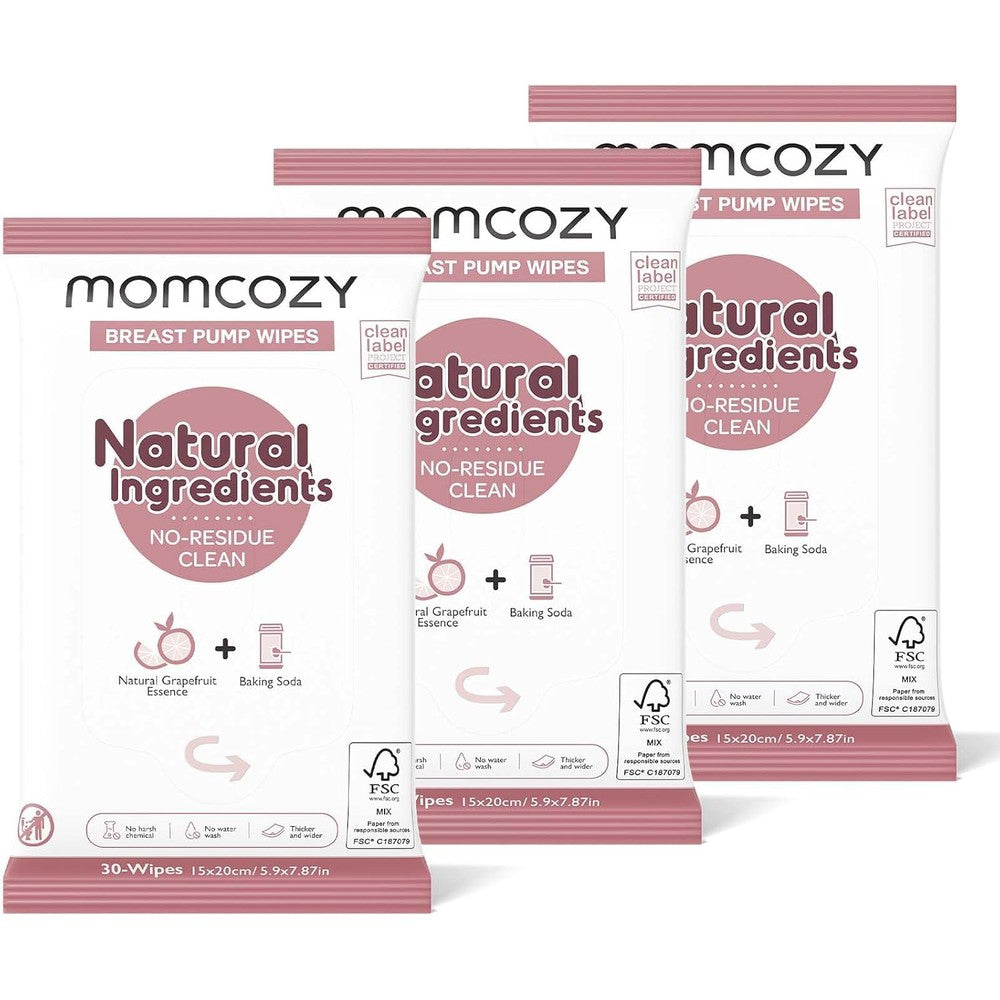 Momcozy Natural Breast Pump Wipes front packaging view