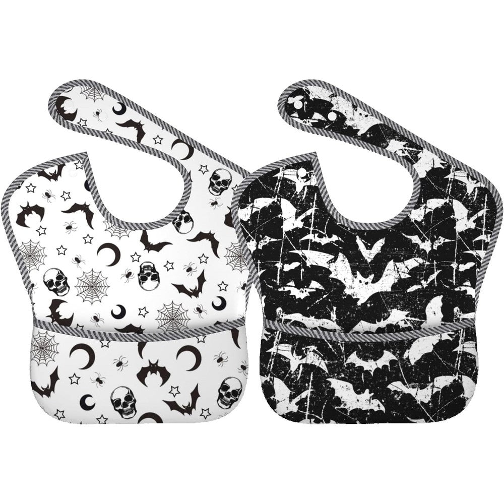 Qwalnely gothic baby stuff waterproof bibs front view