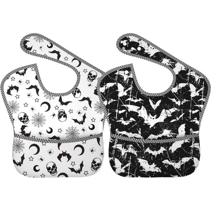Qwalnely gothic baby stuff waterproof bibs front view