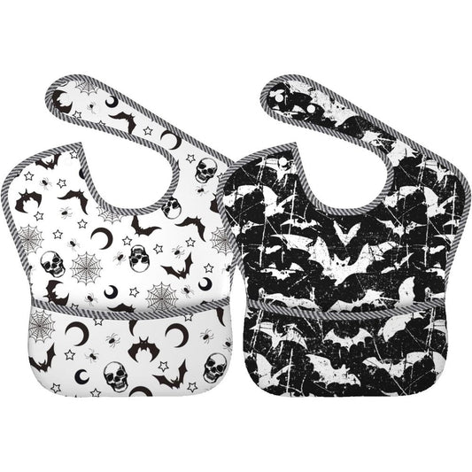 Qwalnely gothic baby stuff waterproof bibs front view